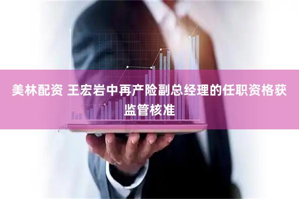 美林配资 王宏岩中再产险副总经理的任职资格获监管核准