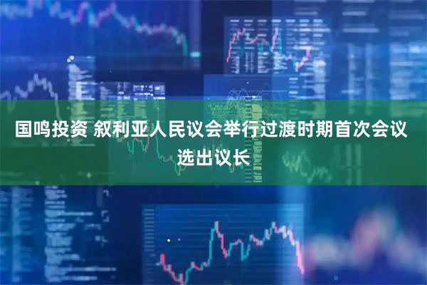国鸣投资 叙利亚人民议会举行过渡时期首次会议 选出议长